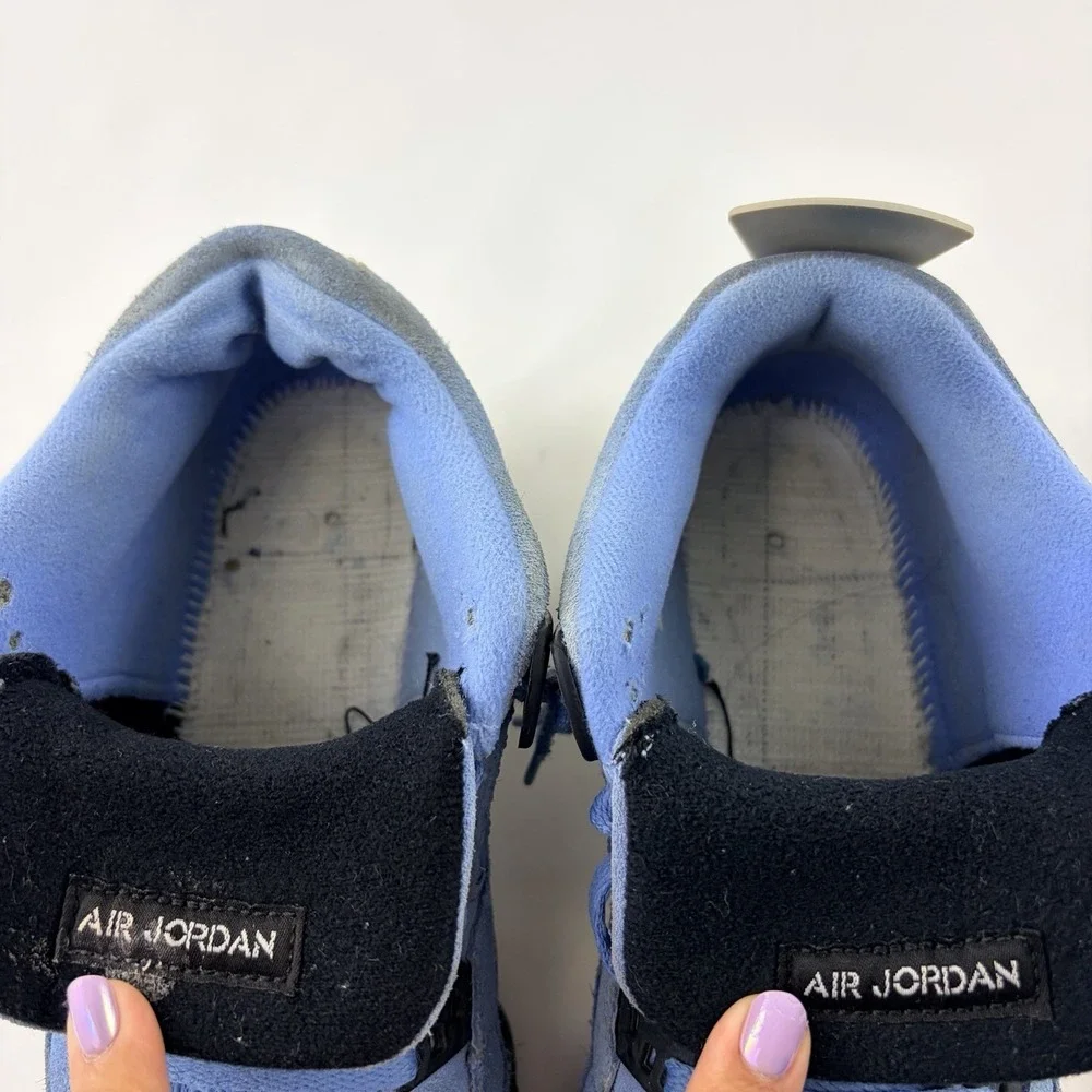 Air Jordan 4 Retro University Blue GS 7Y Suede 408452-400 UNC Blue Black 2021